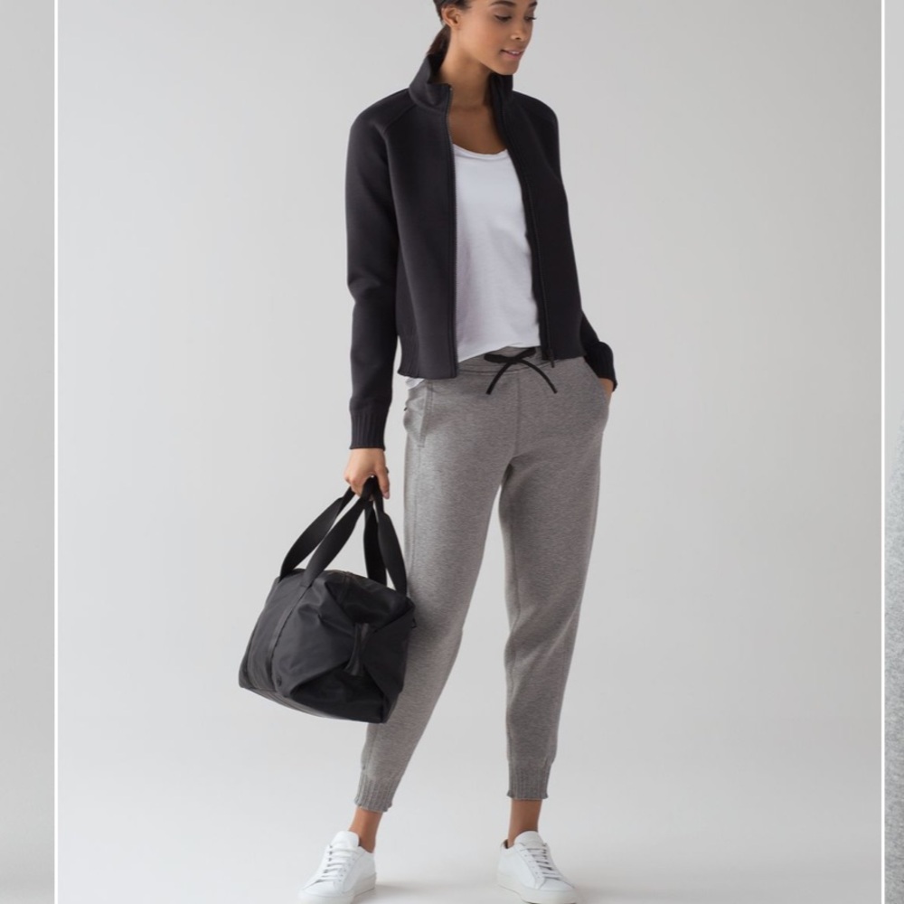 Lululemon Gray โNTSโ Joggers with elastic tie waist and elastic ankles like new